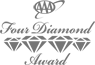 An image of the "Four Diamond Award" with a decorative script font, four diamond icons, and the AAA logo at the top.