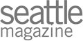 The image shows the logo of "Seattle Magazine," with "seattle" in bold letters and "magazine" in smaller text below it.